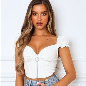 White Fox Boutique | What About Love Crop White
